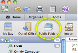 outlook 2011 for mac on my computer folders
